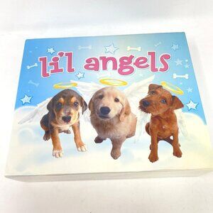 Scholastic Li'l Angels Puppy Dog Stationery Kit Magnetic Closure Box Preowned